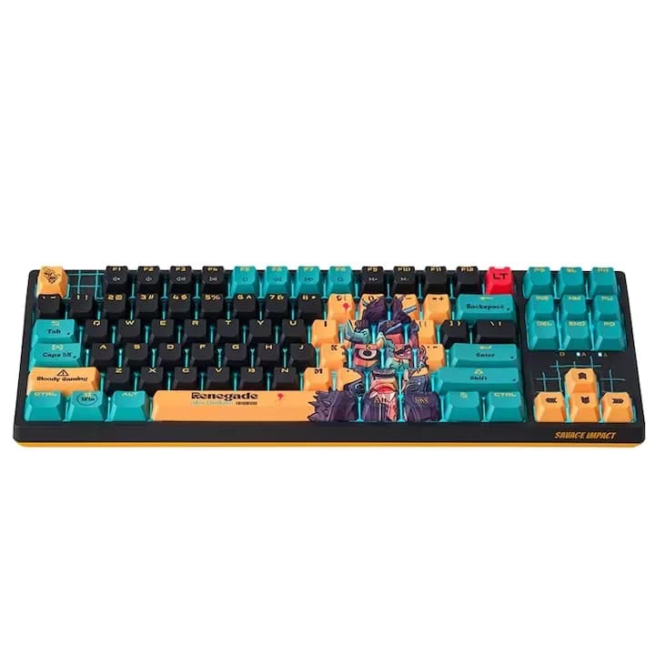 Tastatura A4Tech Bloody "AT87" Alpha Optical Switch Performance Keyboard USB Renegade, US Layout "AT87 Renegad" 4711421 000734 — miniatură
