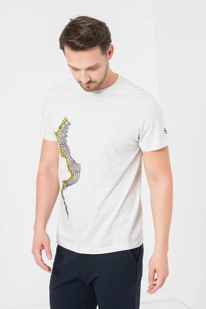 TRICOU CASUAL DRACON BARBATI LIGHT GRAY-S — miniatură