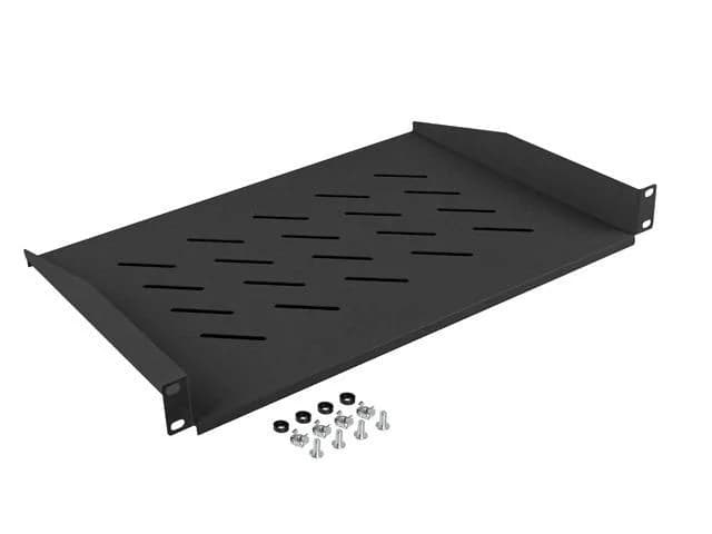 Poliță fixă 19" 1U / 483x315 mm, max. 25 kg, negru