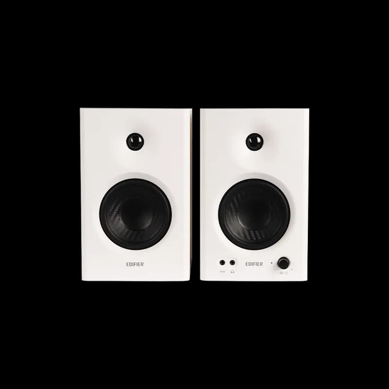 BOXE EDIFIER 2.0, RMS: 42W (2 x 21W), studio monitor, volum, bass, treble, intrare jack 6.35 TRS balanced, RCA, iesire casti, white, "MR4-W" — miniatură
