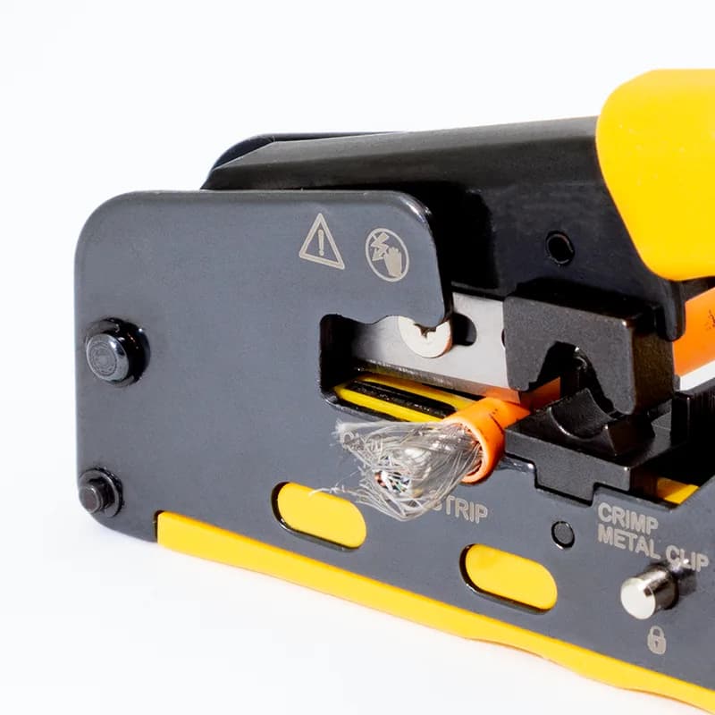 CLESTE sertizare mufe, LOGILINK, functii: sertizare mufe, decupare si taiere cablu, pentru mufe RJ11/ RJ12/RJ45 Cat.5/6a/7. pass through conectori, "WZ0060" — miniatură