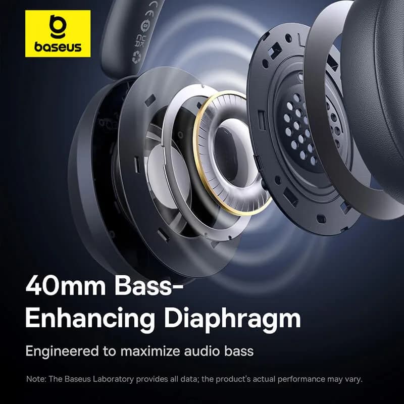 CASTI Baseus Bass 35 Max, multimedia, wireless, bluetooth 5.3,Hi-Res Sound,46h viata baterie, gri "A00070800821-00" - 6932172657833 — miniatură