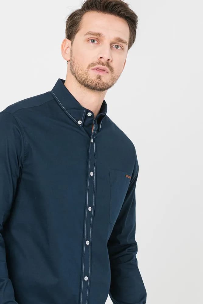 CAMASA CASUAL BARBATI DARK NAVY S — miniatură