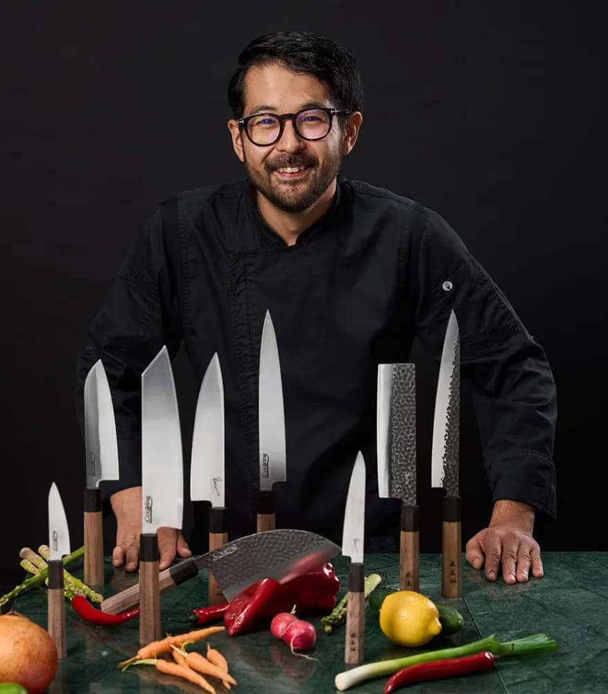 CUTIT SANTOKU 18 CM, RIKITO WATANABE, SAMURAI GOURMET, COOKING BY HEINNER — miniatură