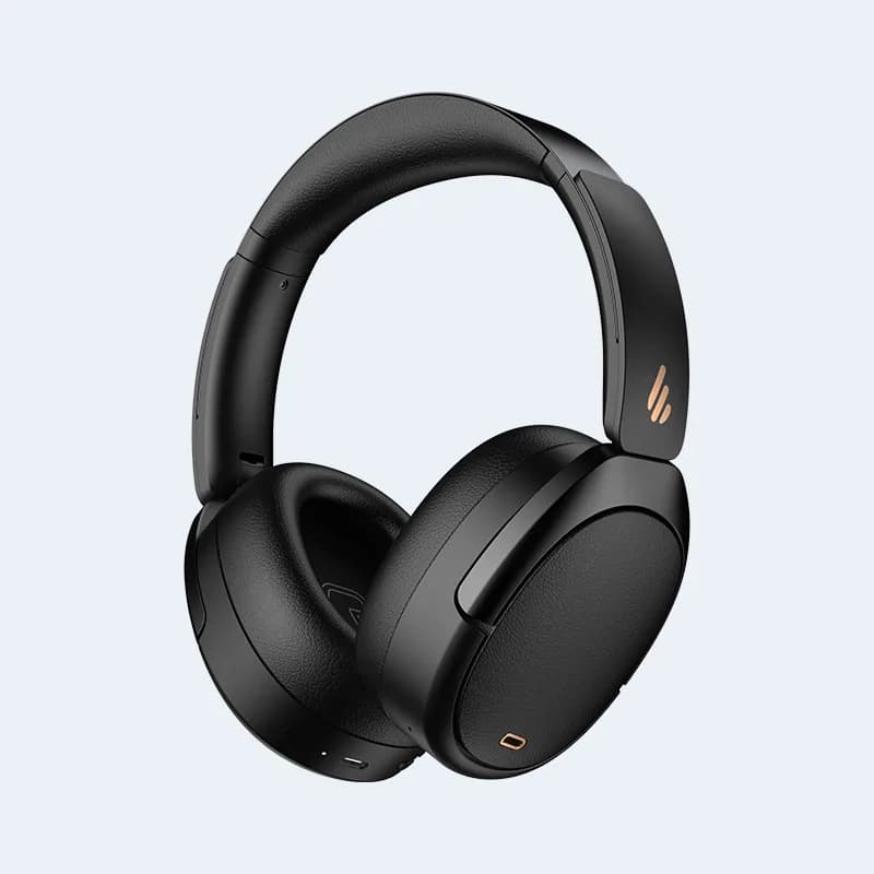 CASTI Edifier, wireless, standard, utilizare multimedia, smartphone, microfon pe casca,conectare prin Bluetooth 5.3,480mAh,driver 40mm, pliabile,ANC,USB-C, negru, "WH950NB-BK" — miniatură