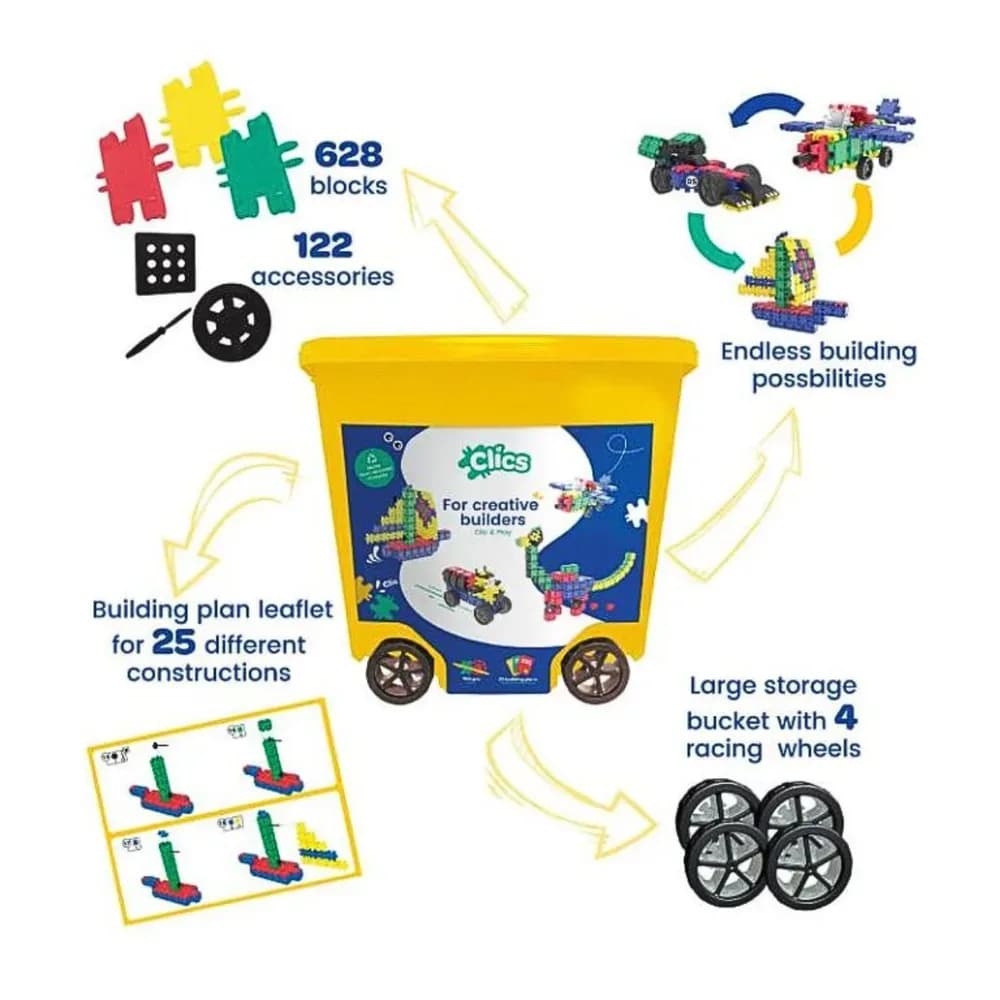 Clics și Accesorii 750 piese + 25 Planuri — miniatură