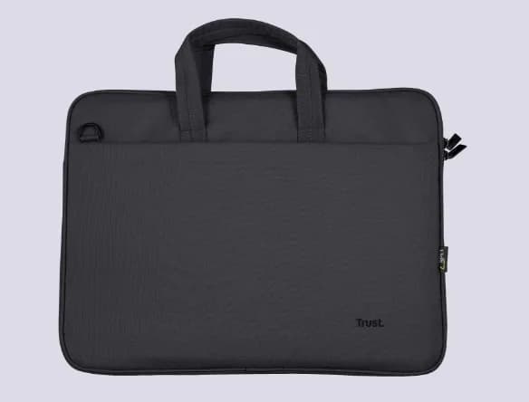 GEANTA TRUST, pt. notebook de max 16 inch, 1 compartiment, buzunar frontal, 410 x 290 x 40 mm, poliester, negru, "TR-24447" — miniatură