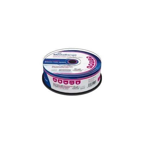 MediaRange CD-R 700MB|80min, fullsurface ink printable, Cake 25 "MRPL512"