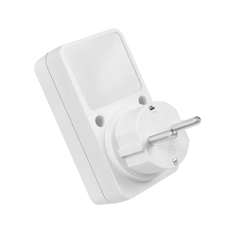 ADAPTOR LOGILINK, senzor lumina zi/noapte, indicator LED, Schuko x 1, IP20, 230 V/16 A, 50 Hz, max. 3600 W (max 1000 W pentru lampa halogen), alb "PA0263" (include TV 0.18lei) — miniatură