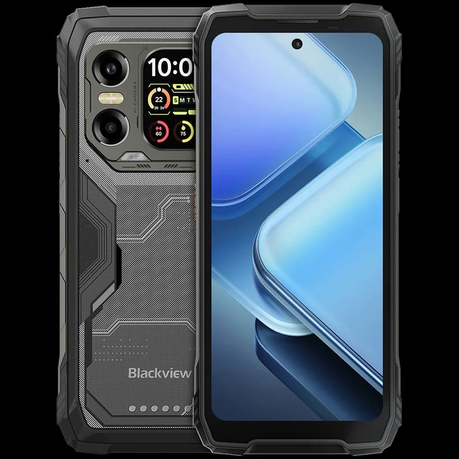 Blackview XPLORE 1X Rugged Phone 5G 6.78 inch FHD 2460x1080 120Hz + 2.01 inch 296x240 12/256Gb MT 7050 Octa-Core 2.4GHz 50MP Front 108+20MP NFC 10000mAh "BVXPLORE1X_BK_EU"