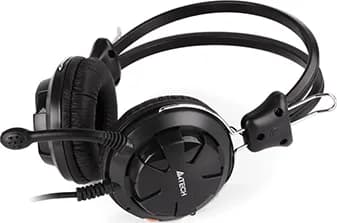 CASTI A4tech, "ComfortFIt", cu fir, standard, utilizare multimedia, microfon pe brat, conectare prin Jack 3.5 mm x 2, negru, "HS-28-1" — miniatură