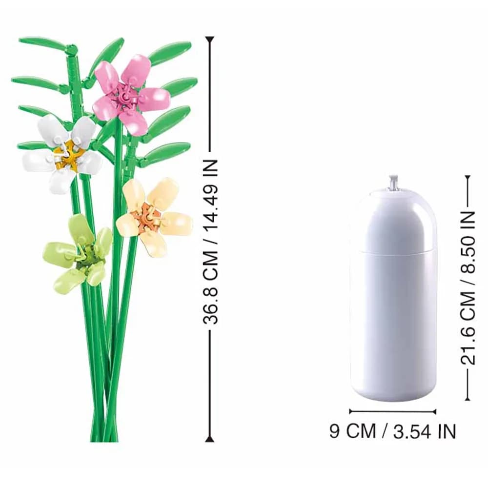 Set de Constructie Flowers, 241 piese, Frezie - Sluban — miniatură