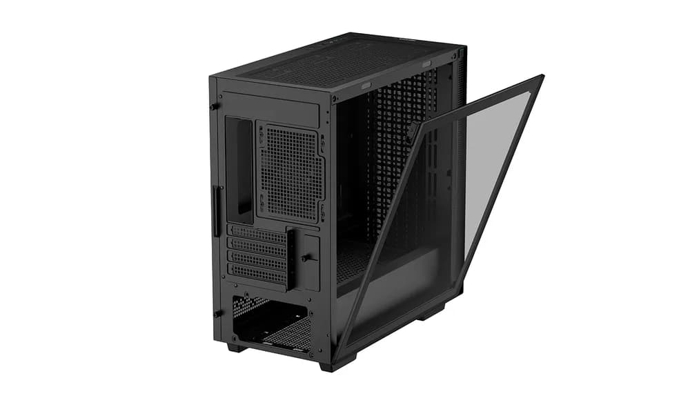 CARCASA DEEPCOOL CH370, Micro ATX, fara sursa, sticla securizata, 1 x 120mm fan, USB 3.0 x 2, Jack 3.5mm x 1, black, "R-CH370-BKNAM1-G-1" — miniatură