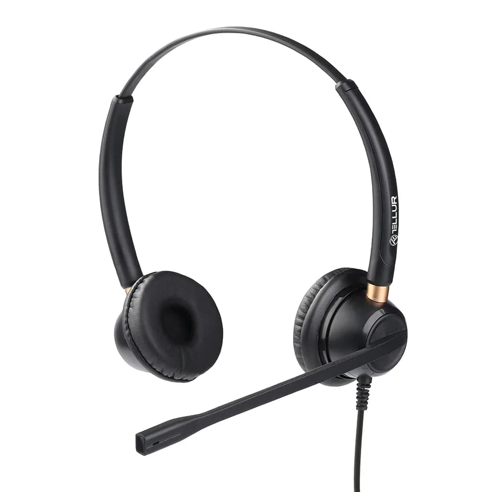 Casti Head-band Tellur Voice 520N, Wired, Negru