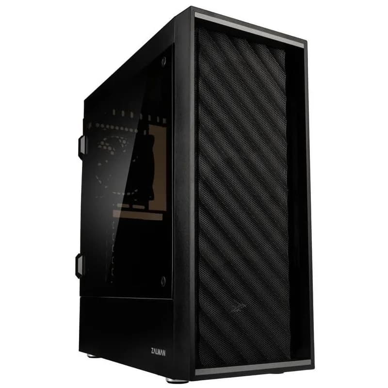 CARCASA Zalman "T7", middle tower, office, fara sursa, suporta 8xfan, 2xfan inclus, USB 3.1 gen1 x 2, USB 2.0 x 1, audio+mic, 7 sloturi expansiune, negru, "T7"
