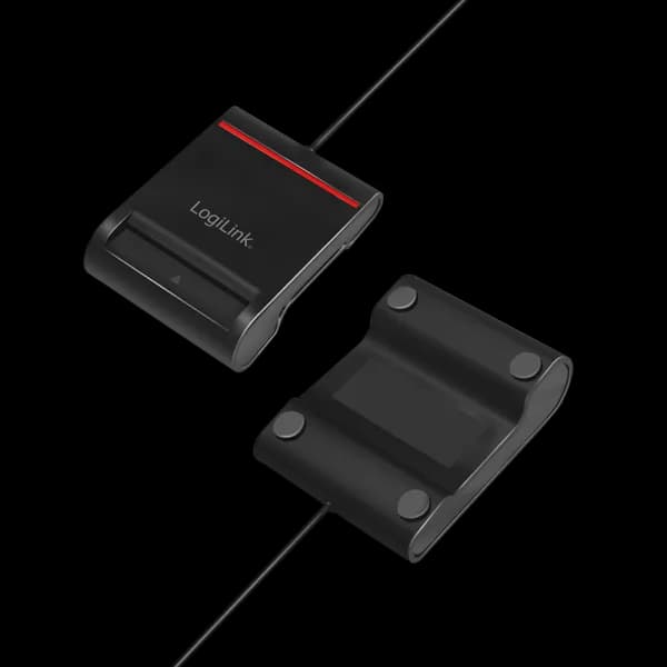 CITITOR DE CARDURI LOGILINK, pentru smart ID, USB 2.0, 0.9m, negru, "CR0047" — miniatură
