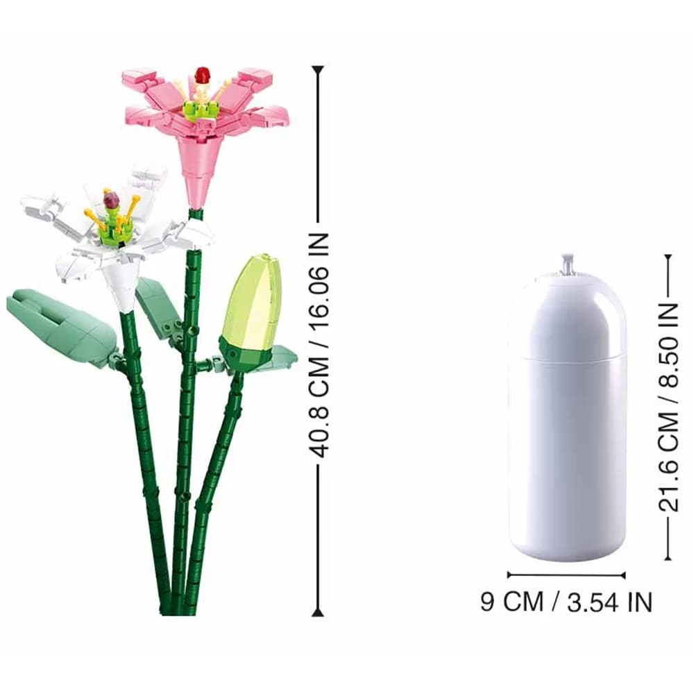 Set de Constructie Flowers, 247 piese, Crin - Sluban — miniatură