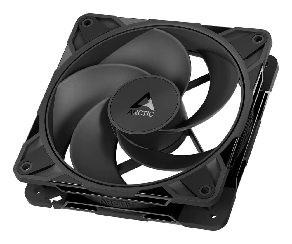 Set 3 ventilatoare Arctic "P12 Pro Reverse - 3 Pack", 120mm, 500 - 3000 RPM, FDB, 73 cfm, 4-Pin Fan Plug + 4-Pin Socket, negru, "ACFAN00332A" — miniatură