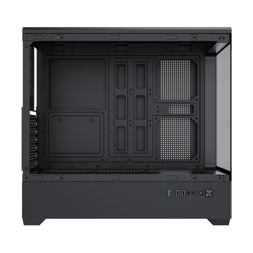 CARCASA SPACER - gaming, Middle Tower, ATX, "NAUTILUS", fara sursa, sticla securizata, USB 3.0 x 1, USB 2.0 x 2, HD-Audio, Jack 3.5mm x 1, black "SPCS-GC-NAUTILUS-BK" — miniatură