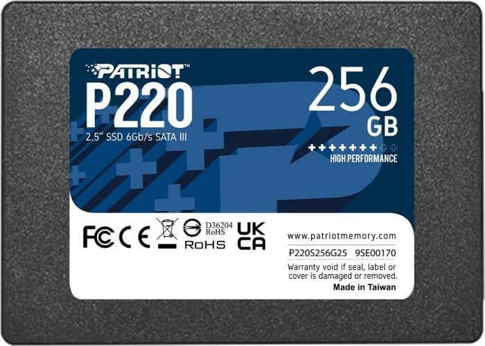 SSD PATRIOT P220, 256 GB, 2.5 inch, S-ATA 3, 3D TLC Nand, R/W: 550/490 MB/s, "P220S256G25"