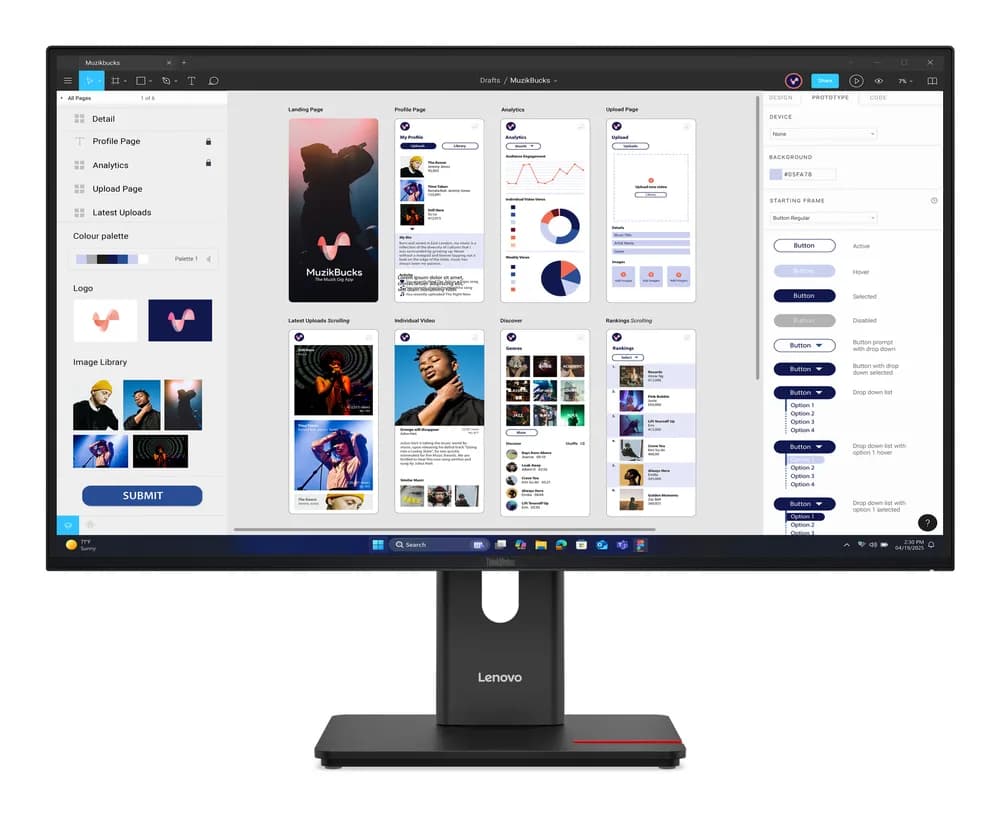 ThinkVision T32UD-40 31.5" UHD IPS 3Y"64B0GAT1EU"