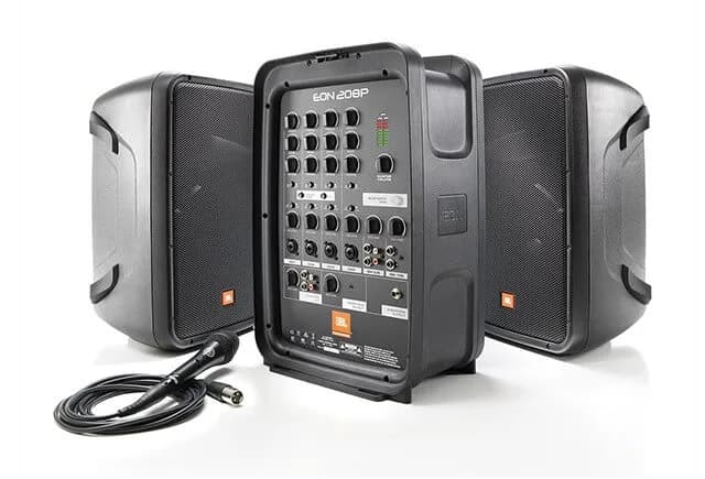 Boxe active portabile 300W JBL EON 208P, 2 cai, mixer incorporat