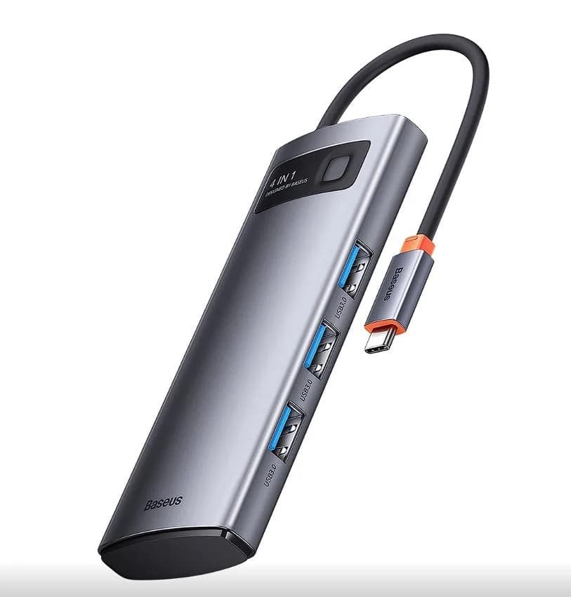 Docking station Baseus Metal Gleam, USB Type-C, Gri
