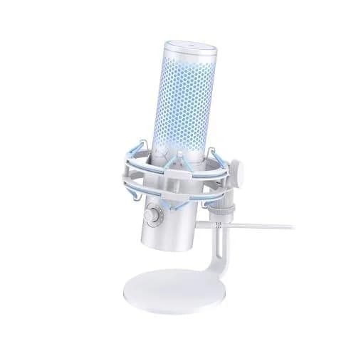 Microfon HyperX QuadCast 2 Frost, tip Condenser, USB, LED backlight, noise reduction