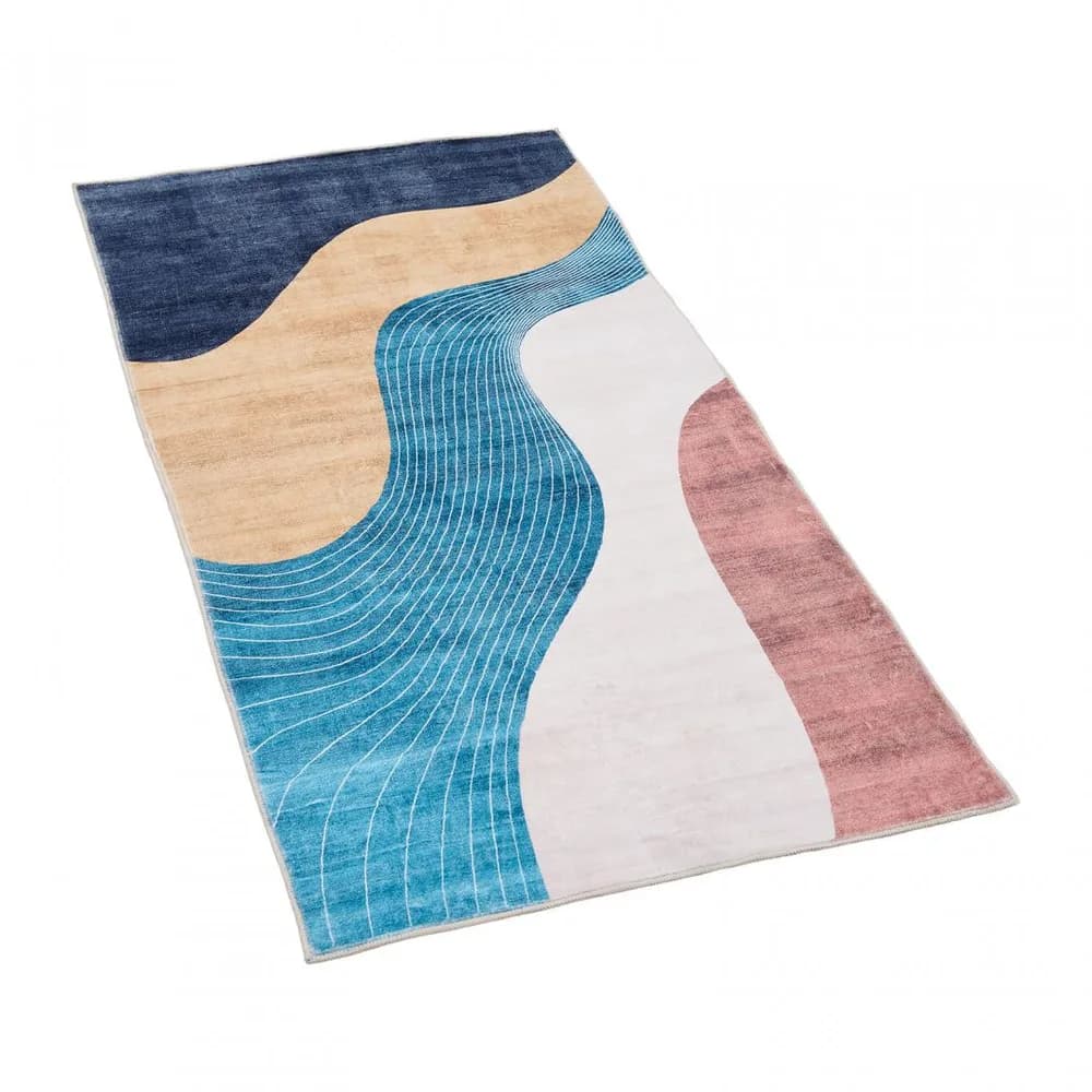Covor printat, FLOW 70x140 cm, lavabil cu spate antialunecare, inaltime fir 3mm — miniatură