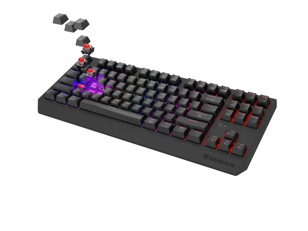 Tastatura Mecanica Gaming Genesis Thor 230 TKL, RGB, Wireless, Negru — miniatură