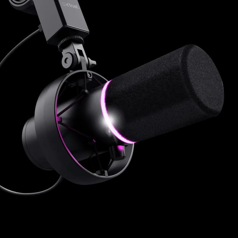 Microfon Trust GXT 255+ Onyx, tip Cardioid, USB, LED backlight — miniatură