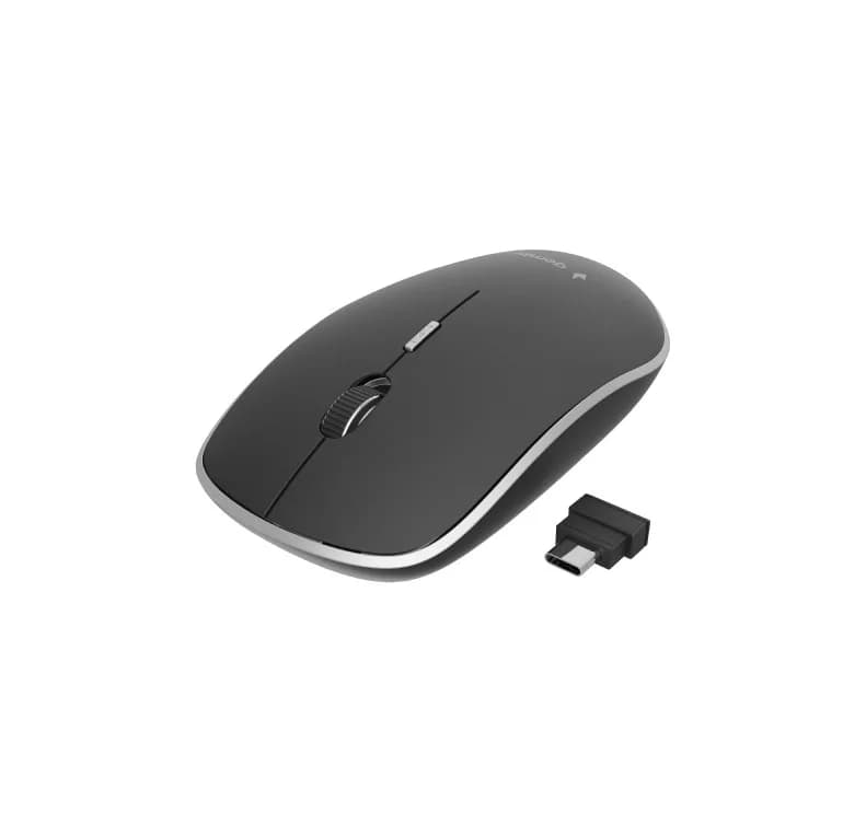 MOUSE GEMBIRD, PC sau NB, wireless, 2.4GHz, optic, 1600 dpi, butoane/scroll 4/1, silent, USB-C, negru, "MUSW-4BSC-01" — miniatură