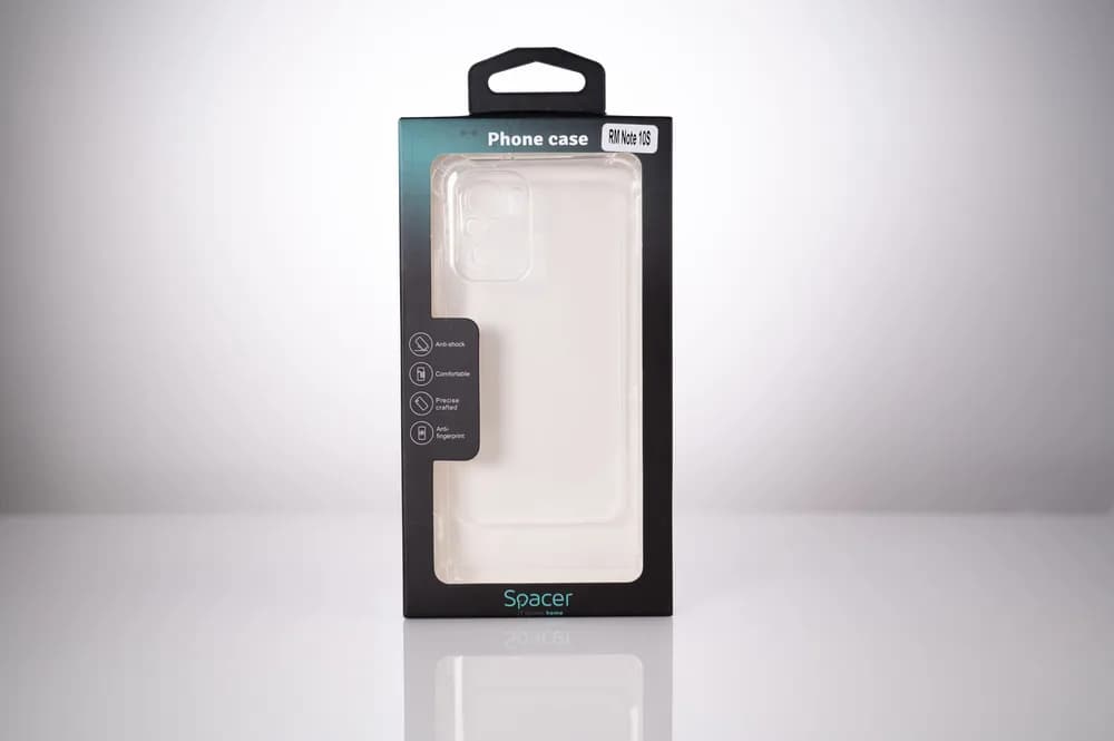 Husa Xiaomi Redmi Note 10 S Spacer, transparenta, grosime 1.5mm, protectie suplimentara antisoc la colturi, material flexibil TPU "SPPC-XI-RM-N10S-CLR" — miniatură
