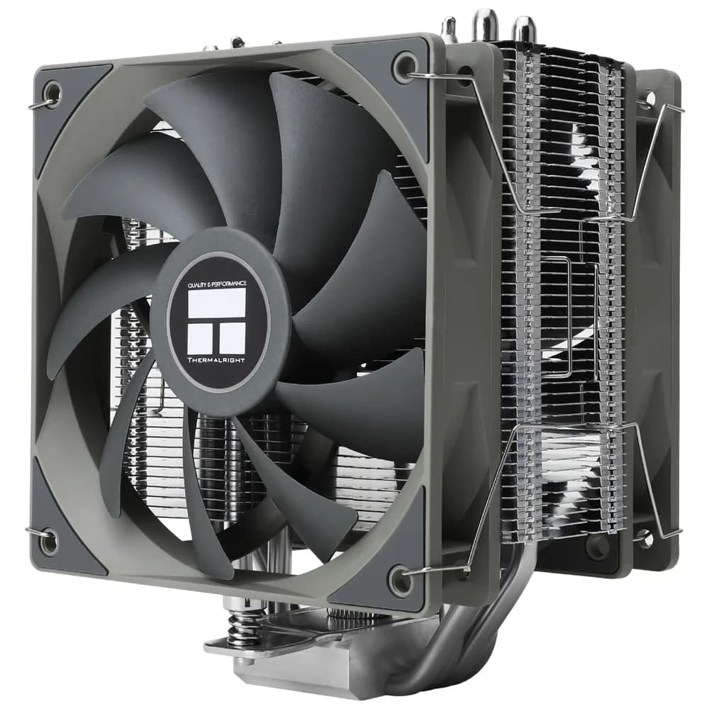 COOLER Thermalright "Assassin Spirit 120 Plus" skt. Intel si AMD, racire cu aer, vent. 2x120mm, 1500 rpm, 4 heatpipe, inaltime 154mm, fara LED, negru, argintiu,"Assassin Spirit 120 V2 PLUS" — miniatură