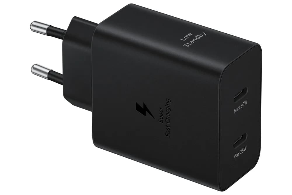 Incarcator de retea EP-T5020XBEGEU 2x USB Type-C + Cablu USB Type-C la USB Type-C Fast Charger 50W Negru "EP-T5020XBEGEU"