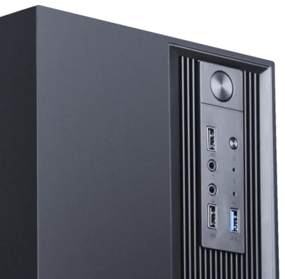 Carcasa gaming Serioux Classic01, fara sursa, tip middle tower, USB2.0x+HD Audio,USB3.0, porturi rezervate pentru ventilator: fata 2x120mm ventilatoareARGB (incluse), spate:1x120mm ventilator negru, controler 4 porturi,drive bays: HDD de 3.5'' x1, SSd de 2.5'' x1, Sloturi PCI x 7, dimensiune — miniatură