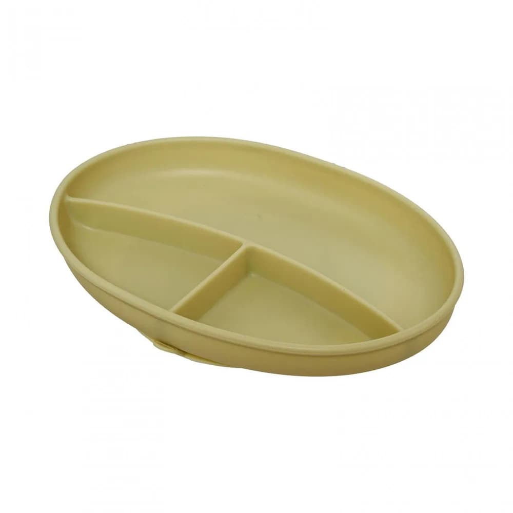 Set diversificare 5 piese silicon : baveta, bol, farfurie, lingurita si furculita, olive, U-Grow — miniatură