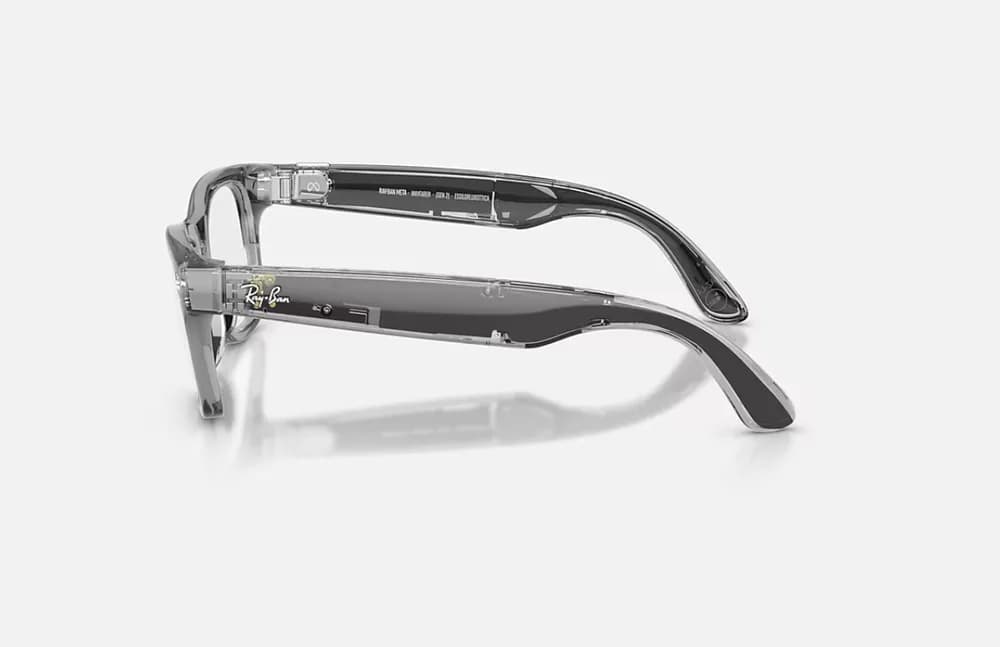 Ray-Ban Meta Wayfarer Gen 2 AI Glasses Shiny Transparent Grey/Sapphire Transitions RW4012 6840MF 53 — miniatură
