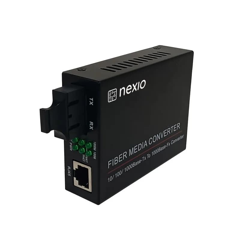Mediaconvertor 10/100/1000M, Dual Fiber 1310nm, MM, 2km, SC - NEXIO "NX-1000N-MD-2"