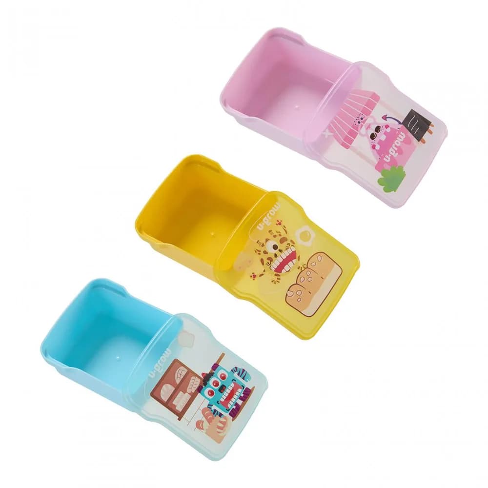 Set 3 caserole multicolore U-Grow, 3 x 300ml — miniatură