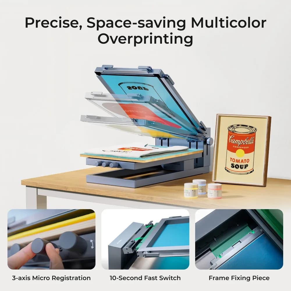 Ecran xTool Screen Printer Small Frame pentru M Series — miniatură