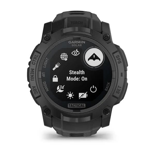 Smartwatch Instinct 3 50 mm, Solar, Tactical Edition, Black with Black Band "010-02935-50" — miniatură