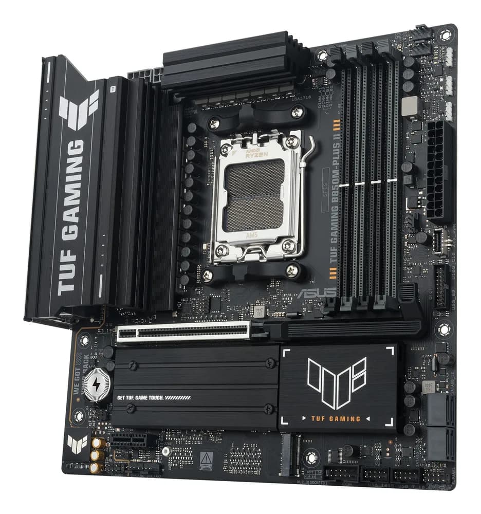 ASUS TUF GAMING B850M-PLUS II AM5 4xDDR5 mATX Pciex5 DP HDMI USB MB "TUF GAMING B850M-PLUS II" — miniatură