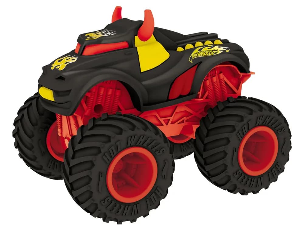 MASINA CU LUMINI SI SUNETE, REV TREDZ ROSU, HOT WHEELS — miniatură