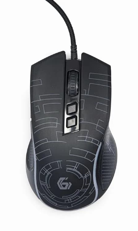 MOUSE GEMBIRD, gaming, cu fir, USB, optic, 3600 dpi, butoane/scroll 7/1, iluminare, cablu 1.5m, negru, "MUSG-RGB-01"