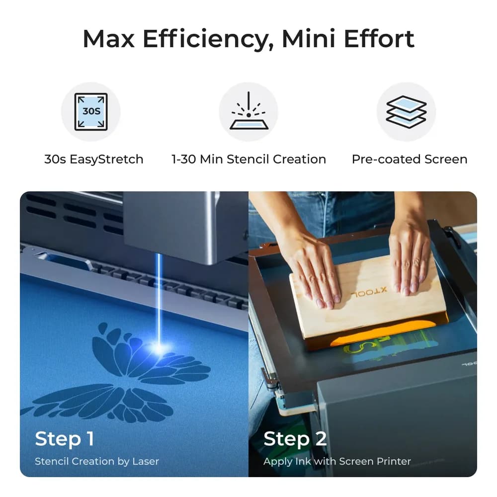 Ecran xTool Screen Printer 2.0 Large Frame pentru P/F/S/D series — miniatură