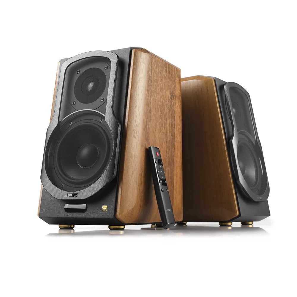 BOXE EDIFIER 2.0, RMS: 120W (2 x 25W, 2 x 35W), bluetooth, telecomanda wireless, volum, bass, treble, coaxial, optic, brown, "S1000MKII"