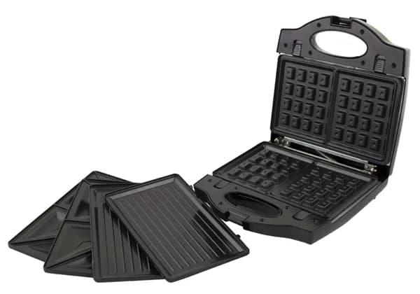 Prajitor de paine tip Sandwich Maker Esperanza Portabella EKT006K3 in 1 700W Negru "EKT006K" — miniatură