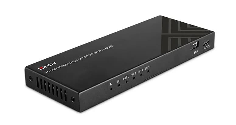 Splitter HDMI 8K60 cu 4 porturi, audio și reducere a scalării, Lindy 38535