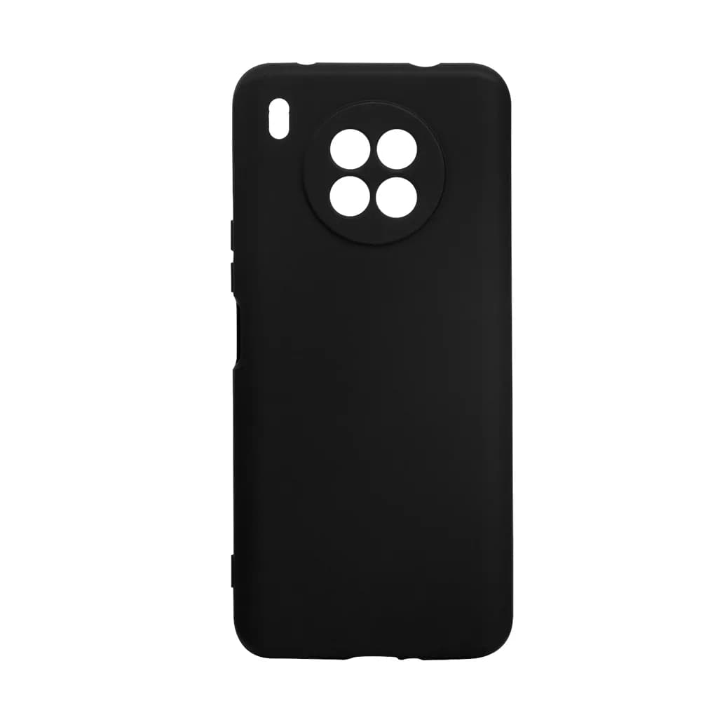Husa Huawei telefon Nova 8i, negru, tip back cover, material flexibil silicon + interior cu microfibra, "SPPC-HU-N8i-SLK" — miniatură